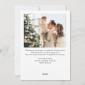 エレガントミニマモダンリストChristmas 2写真 シーズンカード (裏面)