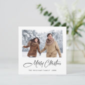 エレガントミニマモダンリストChristmas 2写真 シーズンカード (スタンド正面)