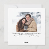 エレガントミニマモダンリストChristmas 2写真 シーズンカード (裏面)