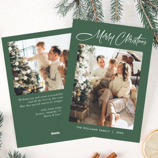 エレガントミニマモダンリストChristmas 2写真 シーズンカード