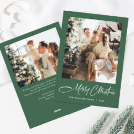 エレガントミニマモダンリストChristmas 2写真 シーズンカード