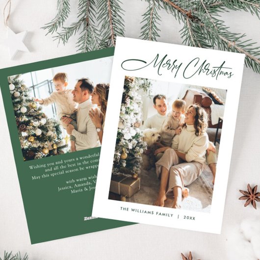 エレガントミニマモダンリストChristmas 2写真 シーズンカード