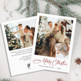 エレガントミニマモダンリストChristmas 2写真 シーズンカード