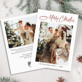 エレガントミニマモダンリストChristmas 2写真 シーズンカード
