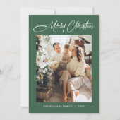 エレガントミニマモダンリストChristmas 2写真 シーズンカード (正面)