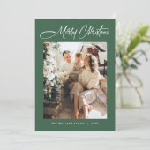 エレガントミニマモダンリストChristmas 2写真 シーズンカード (スタンド正面)