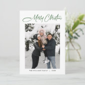 エレガントミニマモダンリストChristmas 2写真 シーズンカード (スタンド正面)