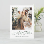 エレガントミニマモダンリストChristmas 2写真 シーズンカード (スタンド正面)
