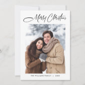 エレガントミニマモダンリストChristmas 2写真 シーズンカード (正面)