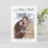 エレガントミニマモダンリストChristmas 2写真 シーズンカード (スタンド正面)