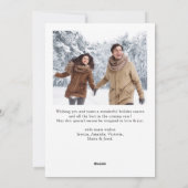 エレガントミニマモダンリストChristmas 2写真 シーズンカード (裏面)