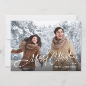 エレガントミニマモダンリストChristmas 3 Photo シーズンカード (正面)