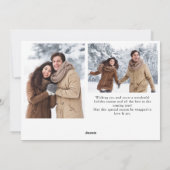 エレガントミニマモダンリストChristmas 3 Photo シーズンカード (裏面)