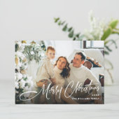 エレガントミニマモダンリストChristmas 3 Photo シーズンカード (スタンド正面)