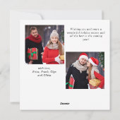 エレガントミニマモダンリストChristmas 3 Photo シーズンカード (裏面)