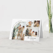 エレガントミニマモダンリストChristmas 6写真 シーズンカード (正面)