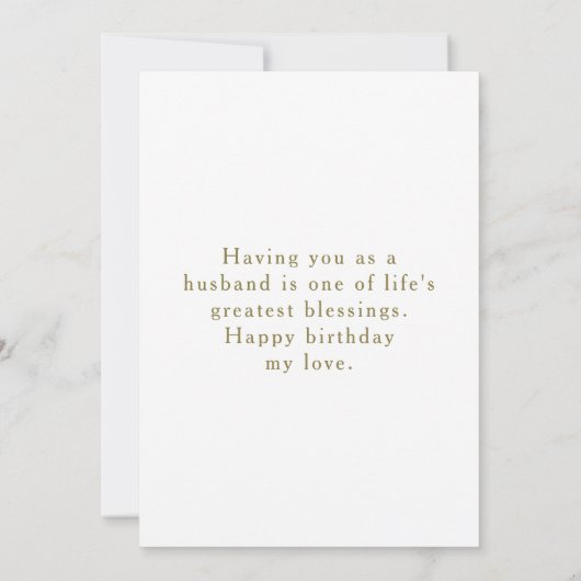 エレガントミニマモダンル写王室の真誕生日 カード (裏面)