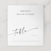 エレガントミニマモダン結婚リストの座席表 プレイスカード (外部開封)