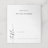 エレガントミニマモダン結婚リストの座席表 プレイスカード (外部開封)