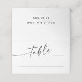 エレガントミニマモダン結婚リストの座席表 プレイスカード (外部開封)