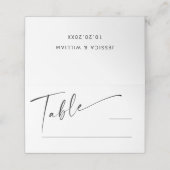 エレガントミニマモダン結婚リストの座席表 プレイスカード (外部開封)