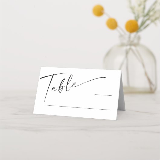 エレガントミニマモダン結婚リストの座席表 プレイスカード (正面)