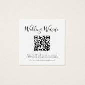 エレガントミニマモダン結婚リストWebサイトカード (正面)