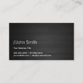 エレガントミニマリストの上品なダークウッドのテクスチャ 名刺 (正面)