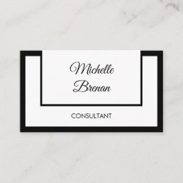エレガントミニマリストブラック&ホワイト 名刺