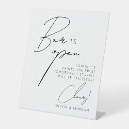 エレガントミニマルおもしろいス結婚スクリプト 台座サイン