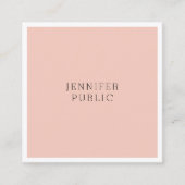 エレガントミニマルお洒落モダンFashal Top スクエア名刺 (正面)