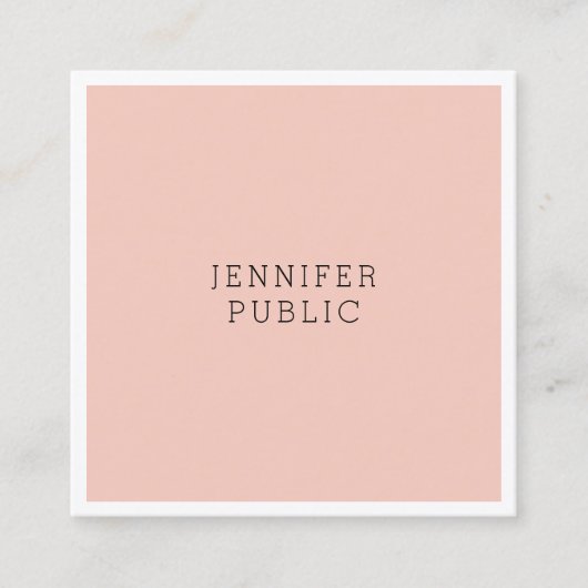 エレガントミニマルお洒落モダンFashal Top スクエア名刺 (正面)