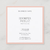 エレガントミニマルお洒落モダンFashal Top スクエア名刺 (裏面)
