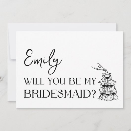 エレガントミニマルで時代を超越したブライドメイド提案 カード (正面)