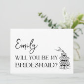 エレガントミニマルで時代を超越したブライドメイド提案 カード (スタンド正面)