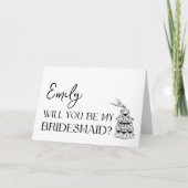 エレガントミニマルで時代を超越したブライドメイド提案 カード (正面)
