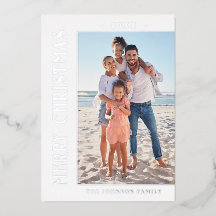 エレガントミニマルなクリスマスフォトシルバー