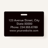 エレガントミニマルなバッジ バッジ (裏面)