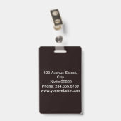 エレガントミニマルなバッジ バッジ (裏面 （クリップ付）)