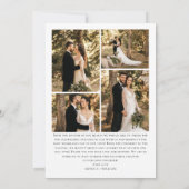 エレガントミニマルな手書き結婚の5枚の写真 サンキューカード (裏面)