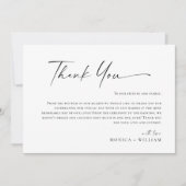 エレガントミニマルな手結婚跡の写真 サンキューカード (正面)