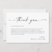 エレガントミニマルな手結婚跡の写真 サンキューカード (正面)