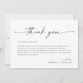 エレガントミニマルな手結婚跡の写真 サンキューカード