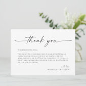 エレガントミニマルな手結婚跡の写真 サンキューカード (スタンド正面)