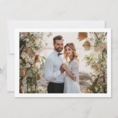 エレガントミニマルな手結婚跡の写真 サンキューカード (裏面)