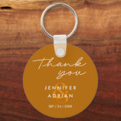 エレガントミニマルの目モダン結婚の キーホルダー (正面)