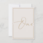 エレガントミニマルアイボリー書道表番号 サンキューカード (裏面)