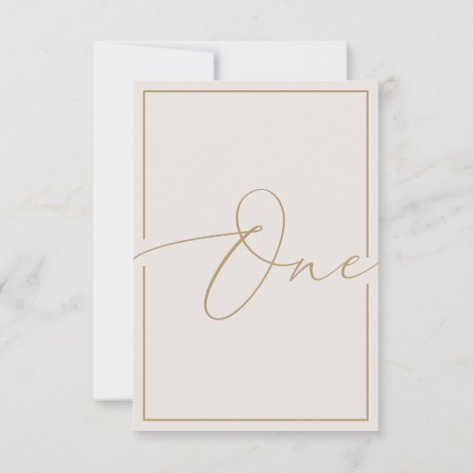 エレガントミニマルアイボリー書道表番号 サンキューカード (裏面)