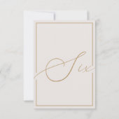 エレガントミニマルアイボリー書道表番号 サンキューカード (裏面)