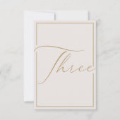 エレガントミニマルアイボリー書道表番号 サンキューカード (正面)